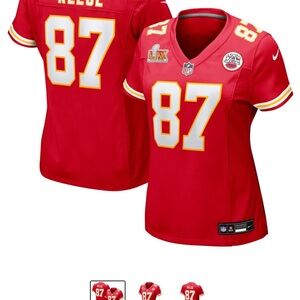 Women's Nike Travis Kelce Red Kansas City Chiefs Super Bowl